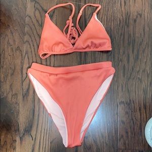 High waisted trendy bikini